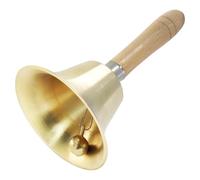 Marvexi 1Pcs Loud Solid Brass Handbell - Super Loud Solid Brass Hand Call Bell for Seniors Bedside, Servant Bell, Maids Bell, Resonant Sound