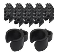 Marvexi 20pcs Microphone Stand Cable Clips, Cable Clamp Boom Pole Wire Clips Cord Clips, Securing Clip Mic Clip for Musicians/Audio Professionals(20mm)
