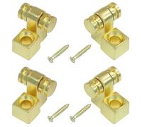 Marvexi 4Pcs Gold Roller String Guides String Trees, Guide Replacement Part,Compatible with Fender Stratocaster and Telecaster Electric Guitars