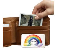 MARVIN+CO Personalised Pet Memorial Wallet Card - Metal Rainbow Bridge Keepsake - Double Sided Photo & Name Card - Sympathy Gift for Pet Loss (5)