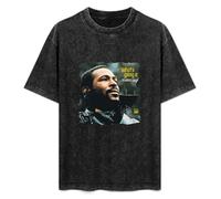 Marvin Gaye Whats Going On Vintage Washed Tee Unisex Short Sleeve Size L Black