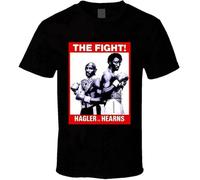 Marvin Hagler Vs Tommy Hearns Retro 80'S Boxing Fight T Shirt L Black
