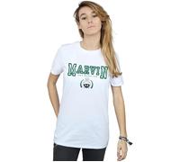 Marvin The Martian Cotton Boyfriend T-Shirt Looney Tunes White XXL