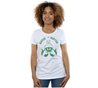 Marvin The Martian Large Head Cotton T-Shirt Looney Tunes White XXL