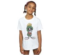Marvin The Martian Pose Cotton T-Shirt Looney Tunes White 7-8 Years