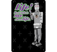 Marvin the Paranoid Android 1 Print 8 x 12 Inch Funny Metal Tin Sign Game Room Man Cave Wall Decor
