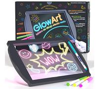 Marvin's Magic - Amazing Glow Art Light Up Kids Drawing Tablet - Includes Neon Effect Drawing Board with a Built-in Stand and 4 Fluorescent Magic Pens - Black