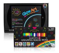 Marvin's Magic - Arts and Crafts Multipack - Black Glow Art LED Drawing Board for Children & Amazing Magic Marker Pens - Glow in The Dark Craft Kits for Kids with Colouring Pens