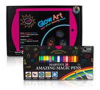 Marvin's Magic - Arts & Crafts Multipack - Includes Glow Light Up Kids Art Set & Amazing Magic Pens - Create 3D Lettering or Write Secret Messages - Light Up Kids Set - Pink