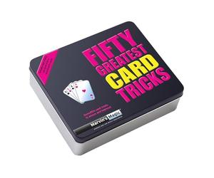 Marvin's Magic - Fifty Greatest Card Age 8+ Tricks Set - Children & Adults Magic Card Set - Includes Card Illusions, Close up and Mind Reading Tricks - Comes In Gift Set Tin - Suitable for +
