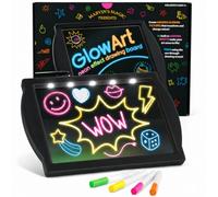 Marvin's Magic Glow Art LED Drawing Board - Black, Kids Doodle Board Age 5+ | LED Drawing Board, Glow In The Dark Doodling, Mess Free Light Up Play For Kids, Age 5+