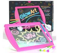 Marvin's Magic Glow Art Light Up Kids Drawing Tablet - Neon Board with Stand & 4 Fluorescent Pens (MMG 009/P)