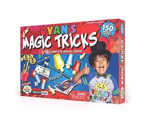 Marvin's Magic - Ryan’s World Magic Tricks Set - 150 Magic Tricks - Includes Wand, Cups and Balls, Coin and Tricks and Much More! - Childrens Toys - The Ideal Kids Illusion Set - For Ages 6+