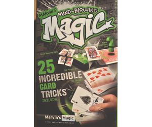 MARVIN'S MIND-BLOWING MAGIC-25 INCREDIBLE CARD TRICKS-GAFFE CARDS-CARD BOX-NEW