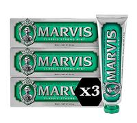 Marvis Classic Strong Mint Toothpaste, 3 × 85 ml, Toothpaste with Taste Experience Guarantee for Invigorating and Long-Lasting Freshness