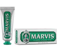 Marvis Classic Strong Mint Travel Size Toothpaste, 25 ml, Sensational Flavoured Toothpaste Helps Remove Plaque with Long-Lasting Freshness