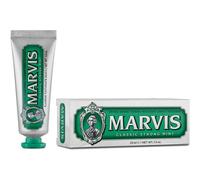 Marvis Classic Strong Mint Travel Size Toothpaste, 25 ml, Sensational Flavoured Toothpaste Helps Remove Plaque with Long-Lasting Freshness