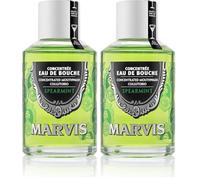 Marvis Concentrated Mouthwash Spearmint, 120ml, Alcohol Free Mouthwash for a Long-Lasting Fresh Breath, Helps Reduce Plaque Build-Up and Cares for Gums (Pack of 2)