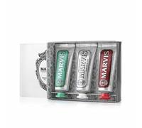 Marvis Toothpaste 3 Flavour Collection, 25 ml (Pack of 3) Includes Classic Mint, Whitening Mint and Cinnamon Flavour, Travel Size Toothpaste Gift Set