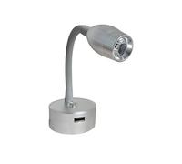 Marvix 12V 24V LED Reading Light Touch Dimmable Flexible Gooseneck Spotlight USB Charging Port Caravan Campervan Motorhome Boat Map Lamp