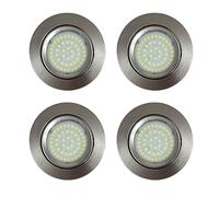 Marvix 4 x LED Spot Lights 12V 24V Tilting Lens 3W Dimmable Warm White 3000k Directional Recessed Downlights For Motorhome, Caravan, Boat