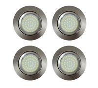 Marvix 4 x LED Spot Lights 12V Tilting Lens 3W Dimmable Cool White 6000k Directional Recessed Downlights For Motorhome Caravan Boat