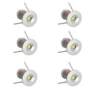 MARVIX 6 x LED 12V Mini Spot Lights 0.5W IP65 Waterproof Cool White 6000K Light for Caravan, Campervan, Motorhome or Boat Downlights Lighting