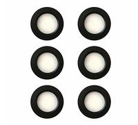 MARVIX Black LED Spot Lights 12V 24V Dimmable Recessed Downlights For Motorhome, Caravan, Campervan and Boat Lighting (Cool White, 6000K) - Pack of 6