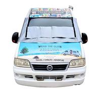 Marvix External Windscreen Thermal Screen Cab Cover For Fiat Ducato Boxer Relay from 1995-2005 Campervan Motorhome Insulation Silver Blind