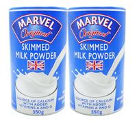 MARVL SKIMMED MILK POWDER 2x350G Mega Pack Deal | Great Source of Vitamins A&D and high in protein | Great in tea and coffee