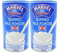 MARVL SKIMMED Milk Powder 2x350G Mega Pack Deal | Great Source of Vitamins A&D and high in Protein | Great in Tea and Coffee