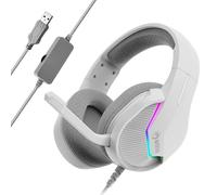 Marvo Scorpion H8618 Tactic 40 USB 2.0 Wired Gaming RGB Headset (White)