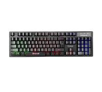 MARVO K616A Gaming Keyboard - 3 Colour LED Backlit, Multi Media and Anti Ghosting Keys, Frameless Design, USB 2.0 Connection, UK Layout