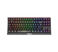 Marvo KG953W Wireless & Bluetooth Mechanical Gaming Keyboard - 80% Keyboard Design, Rainbow Backlit, Full Anti-Ghosting, Professional Blue & Red Switches, UK Layout