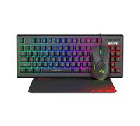 MARVO Scorpion CM310-UK 3-in-1 TKL Gaming Bundle, Keyboard, Mouse and Mouse Pad, Wired USB 2.0, 3 Colour Backlit, Multimedia, Anti-ghosting Keys, 3200 dpi RGB mouse with Anti-slip Mouse Pad
