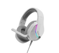 Marvo Scorpion H8618 Tactic 40 USB 2.0 Wired Gaming RGB Headset (White) Head-band