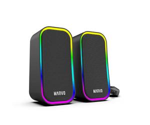 Marvo Scorpion SG-285 Havoc 20 USB Powered Stereo RGB 6W Gaming Speakers (Black)
