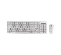 MARVO WS005-WH Wireless Keyboard Mouse Set, Gaming & Office, English QWERTY Layout, 1600 DPI Mouse, Membrane Keyboard, White