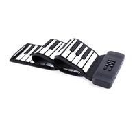 MARVTOWN 61Keys Portable Flexible Roll Up Piano Keyboard For Kids,Foldable Electric Keyboard Piano with Speaker,14 Demo Songs,128 Tones,Earphone,Type-C Charging Best Gift For Beginners
