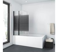 MARWELL BWF250 Black Lines Folding Bath Screen Matt Black