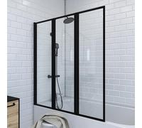 Marwell Triple Black Shower Enclosure 125 x 143 cm