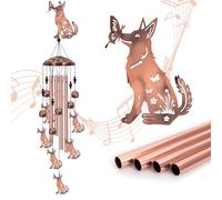 Marwey German Shepherd Wind Chimes for Outside, Large Dog Garden Decor, Memorial Dog Wind Chime for Women Dog Lover, 40" Outdoor Windchimes for Lawn, Porch, Patio, Yard