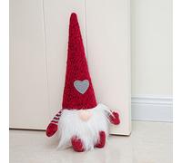 Marwood Cute Door Stopper Decorative Door Stops for Home and Office, Stuffed Fabric Christmas Door Stopper Weighted Interior Doorstop Floor Decorative - Santa Claus with Red Cap 37cm
