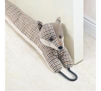 Marwood Under Door Draft Stopper Decorative Wind Stopper 48 inch for Door & Window, Weighted Animal Air Draft Stopper Snake Noise Blocker for Bottom of Door with Hanging Loops - Fox 122cm