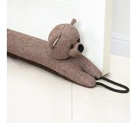 Marwood Under Door Draught Excluder Decorative Wind Stopper 76cm for Door & Window, Weighted Animal Air Door Draft Stopper Snake Noise Blocker for Bottom of Door with Hanging Loops - Bear 30"