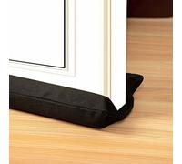 Marwood Under Door & Window Stopper 76cm-96cm Adjustable Door Windproof Stopper, Foam Door Sweep Air & Noise Blocker for Bottom of Doors Double Side - Black 30"-38"
