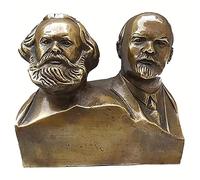 Marx Lenin Statue, Leader Lenin Bust Statue Marx Bust Statue Great People Memorial Sculpture Desktop Decoration Copper Office Crafts Ornaments