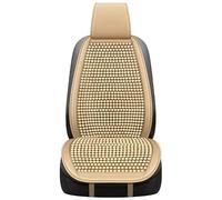 MARXAN 1 Piece Car Seat Cover For Ford EcoSport Titanium 2015-2019, Natural Wood Beaded Cool Breathable Seat Cushion Mesh Natural Massaging Cushion Protectors Interior Accessories, Beige-1pc