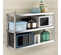 MARXAN Storage Shelf Kitchen Corner Storage Rack 3-Tier Stainless Steel Shelving Unit Microwave Oven Rack Cookware Organizer Shelf Wall-mounted Storage Shelves(90x30x75cm)