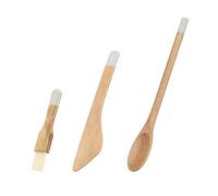 Mary Berry At Home Spatula, Pastry Brush, Spoon Gadget Set Natural